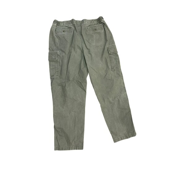 LL Bean Mens Tropic Weight Cargo Pants 42x32 Green Comfort Waist Natural 191819 - Picture 2 of 3